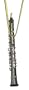 Miniature Black Wood Oboe Christmas Ornament 3.125"