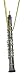 Miniature Black Wood Oboe Christmas Ornament 3.125