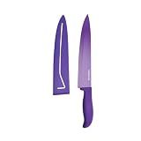 Farberware Resin 8-Inch Chef Knife with Sheath, Red
