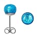 Antica Murrina Caterina - Blue Murano Glass Ball Silver Earrings