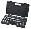 KD Tools 891226 GearRatchet 25-Piece 1/2-Inch Drive SAE/METRIC XL Pass-Thru Ratchet Set