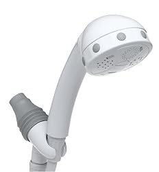 Pollenex DM209SR 4-Setting Massaging Handheld Shower, White