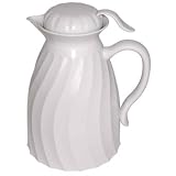 Insulated Coffee / Tea Pot Server White 1.5 Litre (Sold Singularly) - heavy duty plastic to prevent breakages and keep the contents warm for up to 4 hours!