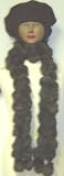 Bsc11, Brown Color Luxurious Rabbit Fur Scarf for Women and Teens Offered in Combination with Hand Crocheted Brown Color Chenille Gimp Beret