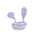 Globe Electric Designer Series 9-ft Fabric Extension Cord, 3 Polarized Outlets, Right Angle Plug, 125 Volts, Metallic Purple 22892