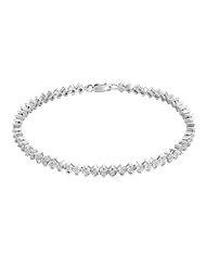 Sterling Silver and 0.29 ctw Diamond Accents Classic In-Line Bracelet
