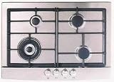 Cuisina MH704GSS 70cm Cast Iron Pan Support Gas Hob in Stainless Steel