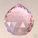30mm Vintage Crystal Pink Feng Shui Ball