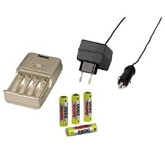 Hama Schnellladeger�t Delta Bravo inkl. NiMH Akku AA Mignon 2600 mAh 4er Pack