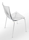 Crystal Side Chair Clear Glass-like Texture
