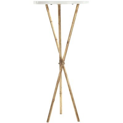 Safavieh Home Collection Jane Brass and Iron End Table, White/Gold Granite Safavieh Home Collection Jane Brass and Iron End Table, White/Gold Granite