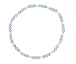Anklet - A91 - Stretch - 4mm Swarovski (TM) Crystal and Heishi Beads - 8-1/2" for Smaller Ankles ~ Light Sapphire (Lt Blue)