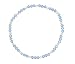Anklet - A91 - Stretch - 4mm Swarovski (TM) Crystal and Heishi Beads - 8-1/2" for Smaller Ankles ~ Light Sapphire (Lt Blue)