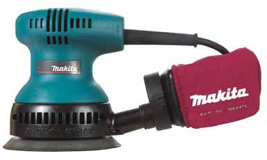 Makita BO5010KX 2 Amp 5-Inch Palm Grip Random Orbit Sander with Cloth Dust Bag and 15-Pack of Abrasive Sanding Discs