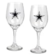 NFL Dallas Cowboys 14-Ounce Wine Glass (Set of Two)