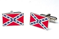 Civil War Confederate Flag Cufflinks - National/State Pride Formal Wear - Cufflinks