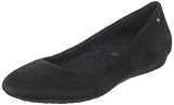 Rockport Women's Faye Ballet Flat,Black Suede,5 W US