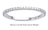 Women's Diamond Eternity Ring Shared Prong Round Cut ( 0.30 Total Carat Weight | FG-VS Quality | 14k White Gold ) Finger Size -