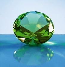 Beautiful Gaint Birthstones Paperweight Glass Diamond 3" Crystal, Green