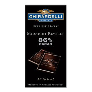 Ghirardelli Chocolate Intense Dark Chocolate Bars, 86% Cacao Midnight Reverie, 3.17 oz.: Amazon.com: Grocery & Gourmet Food
