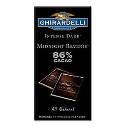 Ghirardelli Chocolate Intense Dark Chocolate Bars, 86% Cacao Midnight Reverie, 3.17 oz.