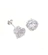 Sterling Silver 10mm Clear CZ Earrings in 4 Prong Setting