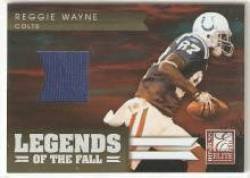 2011 Donruss Elite Legends of the Fall Jerseys #22 Reggie Wayne - Indianapolis Colts (Piece of Authentic Jersey - Serial #d to 299) (Football Cards)