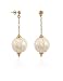Antica Murrina Dream - Murano Glass Ball Gold Plated Drop Earrings White