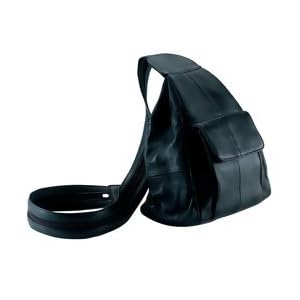 Embassy Solid Genuine Lambskin Leather Hobo Sling/Backpack Purse