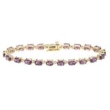 14k Yellow Gold Amethyst Bracelet 7 &acute; - B0000W3FY6
