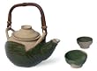 Ceramic tea set, 'Tropical Spark' (set for 2)