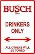 BUSCH PARKING ONLY novelty street sign