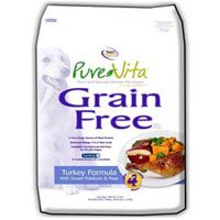 Pure Vita Grain Free Turkey Dry Dog Food 5lb bag