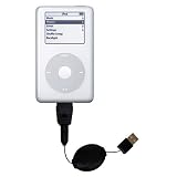 Retractable USB Cable for the Apple iPod Photo (40GB) with Power Hot Sync and Charge capabilities - Gomadic Brand w/ TipExchange Technology