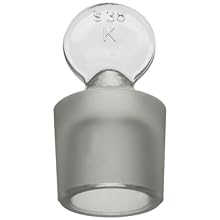Kimble Kimax 41900R-38 Solid Glass Pennyhead Stopper for Flask, 38 Size (Case of 6)