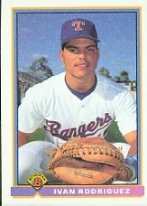 Buy 1991 Bowman Ivan Rodriguez Baseball Rookie Card In Protective Display Case by Bowman