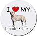 I Love My Labrador Retriever Round Mouse Pad