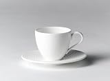 Gordon Ramsay tableware by Royal Doulton. Boxed set of 4 white bone china espresso cups & saucers  from Royal Doulton