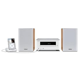 ONKYO(�I���L���[) iPod/iPhone/iPad�h�b�N�t��CD�`���[�i�[�A���v�V�X�e�� X-U1(W) ���ʐ^��iPod�͕ʔ�