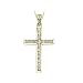 14K Yellow Gold 1/2 ct. Diamond Cross Pendant with Chain
