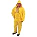 ONGUARD 76515 3-Piece PVC on Polyester Sitex Suit with Detachable Hood, Yellow, Size Large
