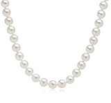 18k White Gold 7.5-8mm Akoya Cultured Pearl Necklace, 18