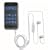 Stereo Headset with Built-in Microphone and Click / Hold Button for Apple iPhone - Ear Cusions Included (White)