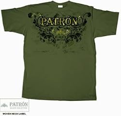 PATRON "FLEURED PATRON" Military Green Licensed Tee "Best Price!"