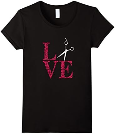 Women's Hairdressers - LOVE Hairstylist T-Shirt XL Black