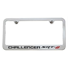 Dodge Challenger SRT8 SRT-8 License Plate Frame Chrome