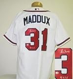Greg Maddux Autographed/Hand Signed Authentic Atlanta Braves Baseball Jersey with 4X Cy Inscription