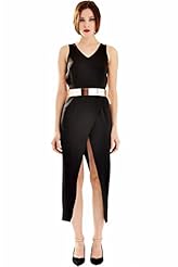 Polyester Bandeau Neck Cutout Slit Evening Dress/Prom Dress/Wedding Party Dress 