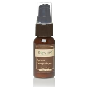 Rewind Skin Care's Eye Serum. All Natural, and made in the USA! Specifically designed to moisturize the sensitive skin around the eye area. Fight dark circles, de-puff and smooth lines!