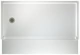 Swanstone SBF-3060R-010 60-Inch by 30-Inch by 4-3/16-Inch Barrier Free Shower Floor With Right Hand Drain, White Finish